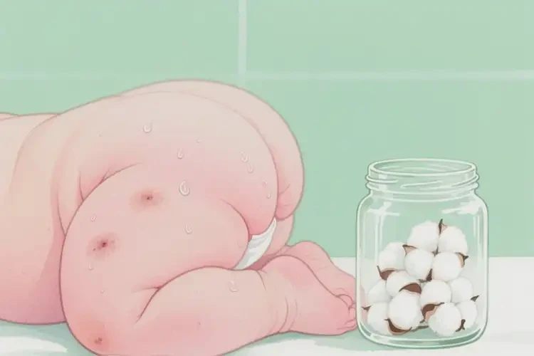 新生兒屁股上偶爾起濕疹不管它會自己自愈嗎(圖1)