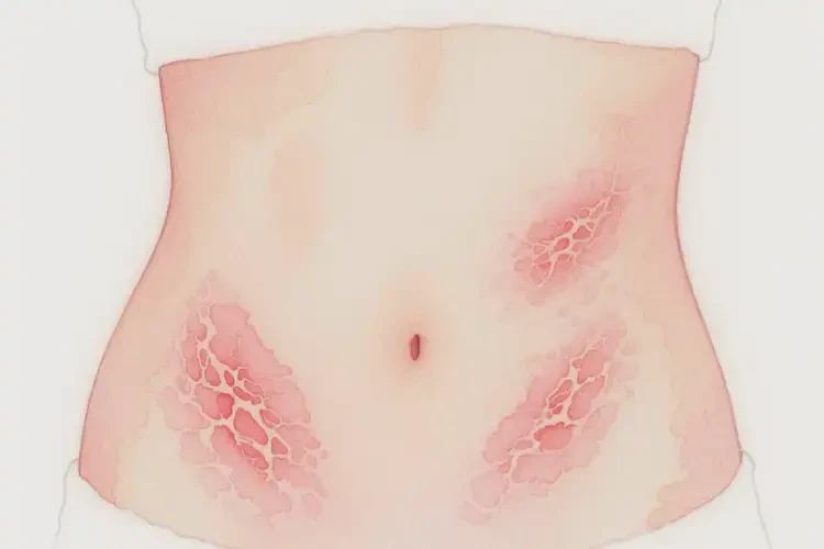 女性肚子上容易起濕疹可以徹底自愈嗎(圖1)