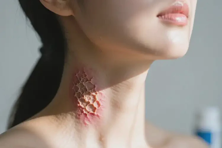 女性脖子上偶尔长湿疹能彻底自愈吗(图1)