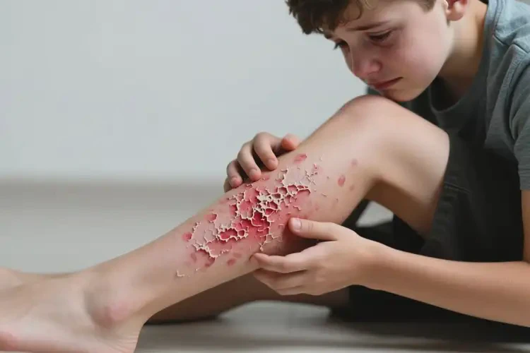 青少年全身长湿疹不管它会自己自愈吗(图3)