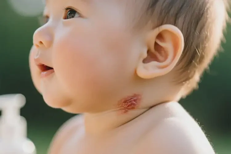嬰幼兒脖子上偶爾長濕疹能靠自己自愈嗎(圖1)
