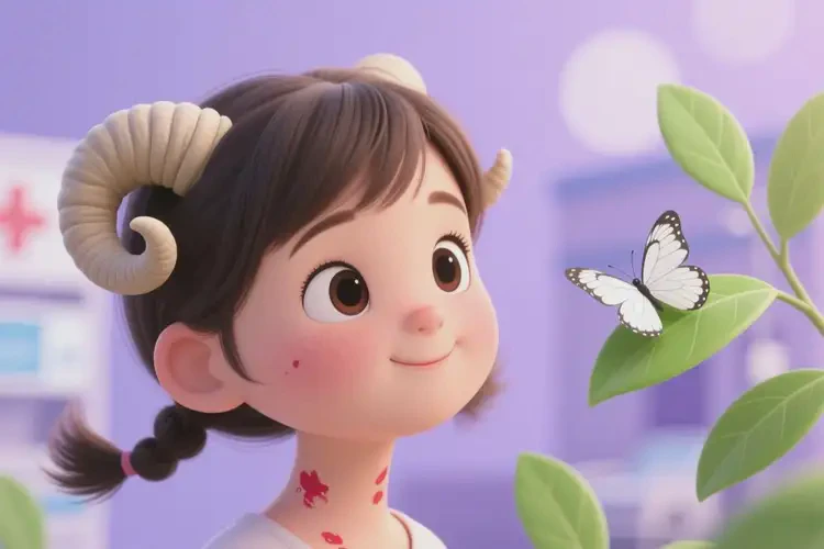 少兒脖子上出濕疹不管它會自己自愈嗎(圖2)