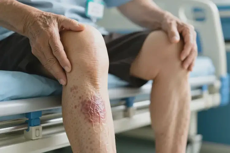 老年人小腿上起濕疹不管它會自己自愈嗎(圖1)