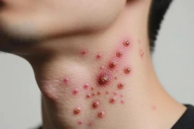 男人脖子上經(jīng)常起濕疹不管它會(huì)自己好嗎(圖3)