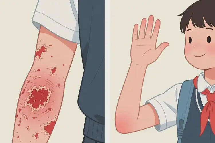 小學(xué)生手臂上長濕疹不管它會(huì)自己好嗎(圖2)