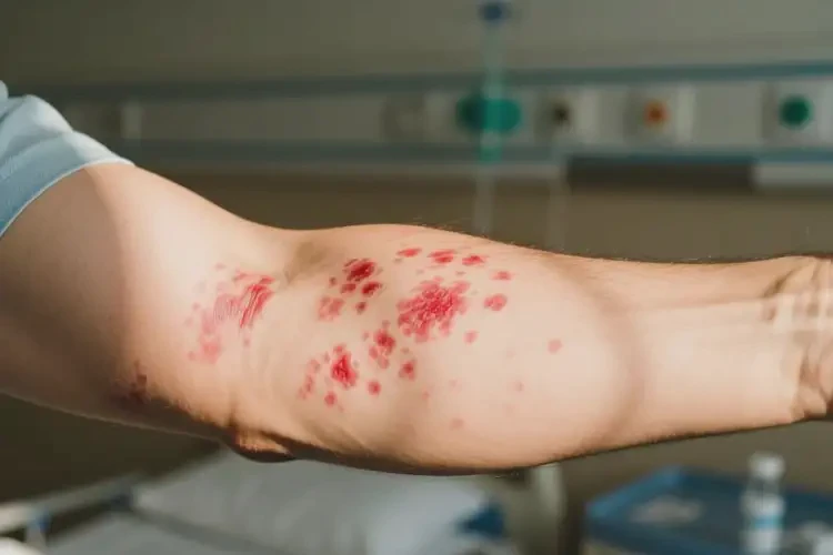 男人手臂容易起濕疹不管它會(huì)自己痊愈嗎(圖2)