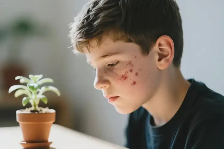 中學(xué)生面部長(zhǎng)濕疹不管它會(huì)自己自愈嗎(圖2)