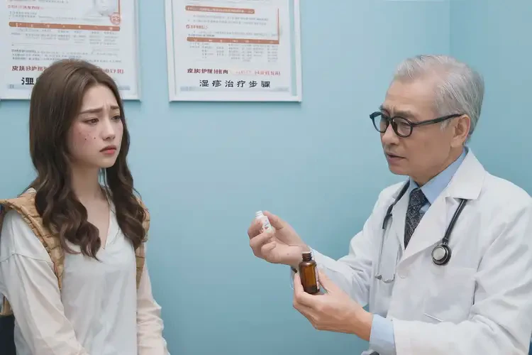 女性面部偶尔长湿疹能彻底自愈吗(图1)