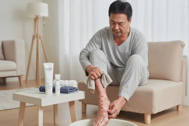 男生腳上起濕疹能靠自己自愈嗎(圖2)