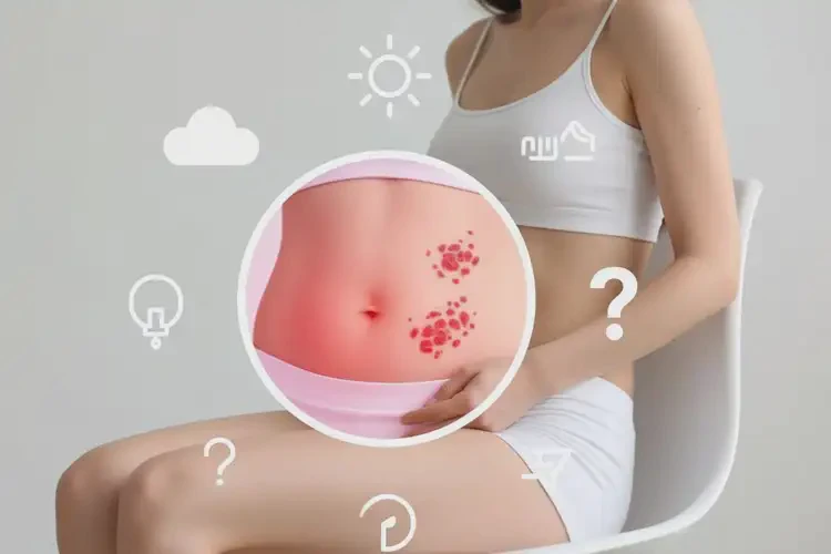 女人肚子偶爾起濕疹不管它會自己好嗎(圖1)