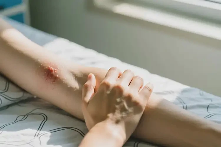 男生手臂容易長濕疹能靠自己自愈嗎(圖1)