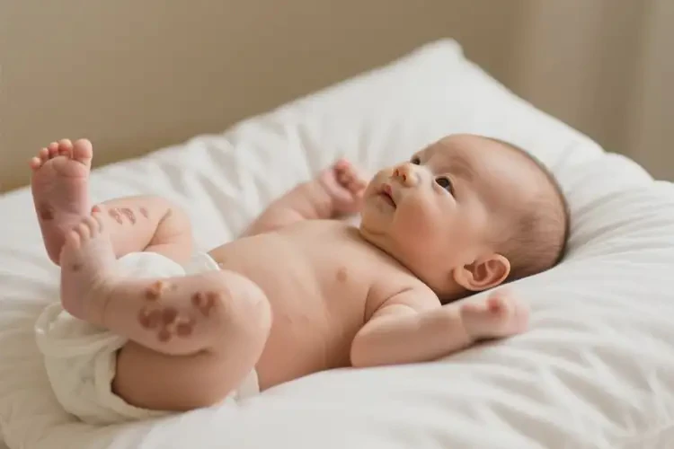 宝宝小腿出现湿疹不管它会自己好吗(图2)