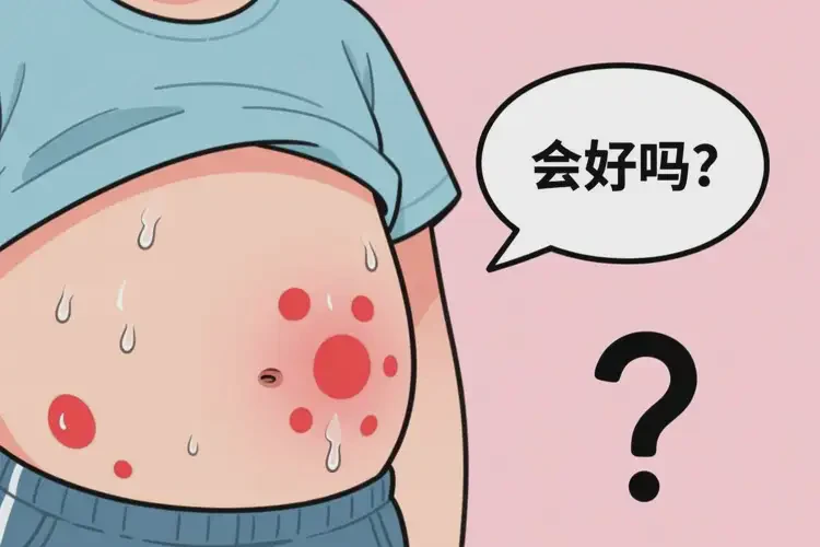 小學(xué)生肚子上出濕疹不管它會(huì)自己痊愈嗎(圖1)