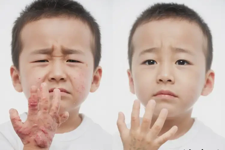 少兒手上出現(xiàn)濕疹不管它會(huì)自己痊愈嗎(圖1)