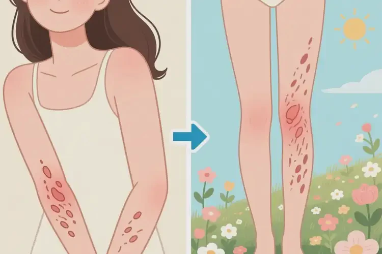 女生四肢長(zhǎng)濕疹能徹底自愈嗎(圖2)