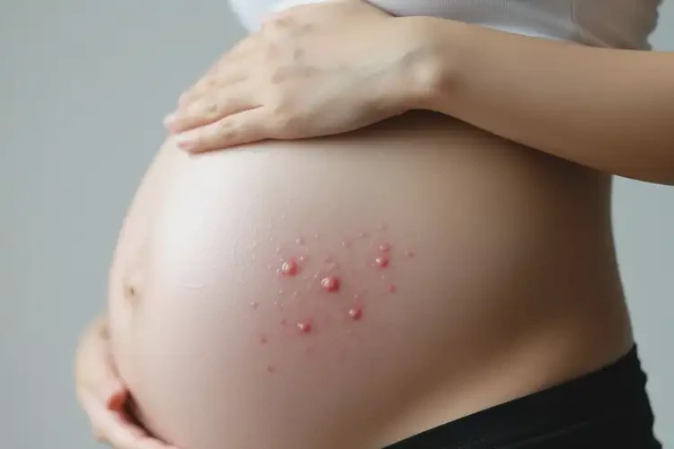 產(chǎn)婦肚子長(zhǎng)濕疹不管它會(huì)自己好嗎(圖1)