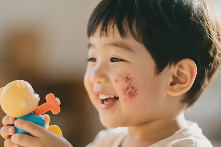 兒童臉上容易長濕疹不管它會(huì)自己痊愈嗎(圖1)