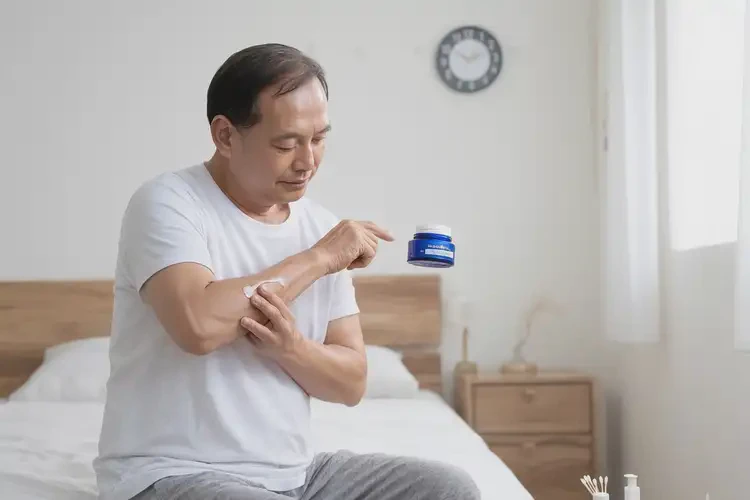 男性大腿上出濕疹能靠自己自愈嗎(圖1)