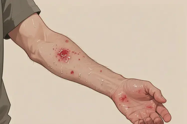 男性手臂容易起濕疹可以徹底自愈嗎(圖3)