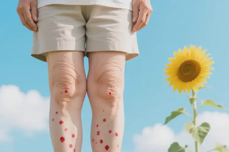 老年人大腿上容易起濕疹不管它會自己痊愈嗎(圖1)