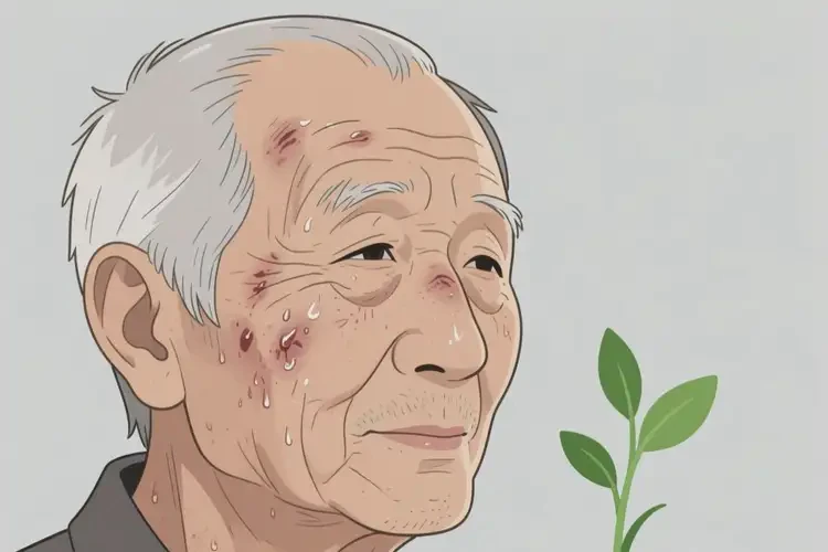 老年人面部容易起濕疹可以徹底自愈嗎(圖1)