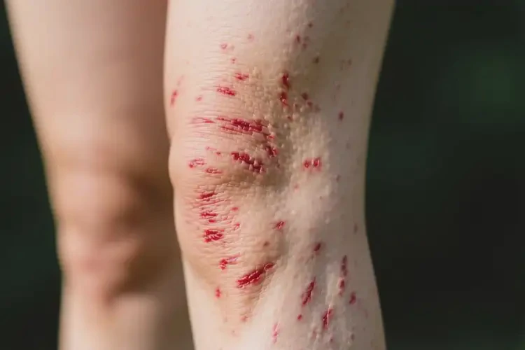 女生大腿上經(jīng)常長濕疹不管它會自己好嗎(圖2)