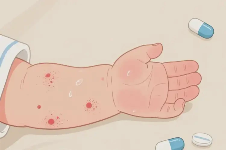 新生兒手臂容易起濕疹可以徹底自愈嗎(圖3)