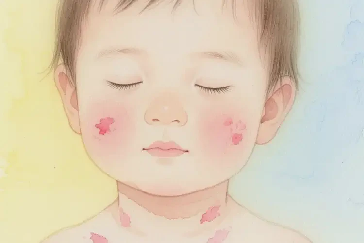 幼儿脖子偶尔起湿疹不管它会自己自愈吗(图2)