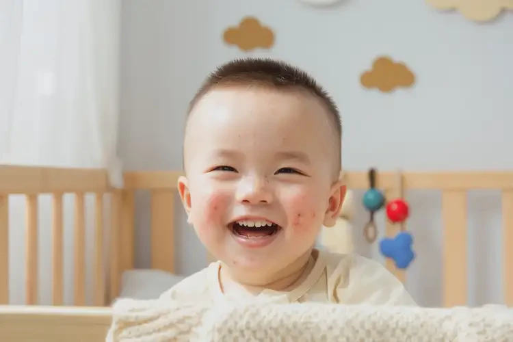 嬰幼兒臉上出現(xiàn)濕疹可以徹底自愈嗎(圖1)