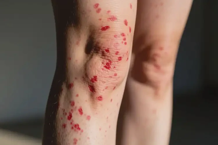 女性大腿出湿疹不管它会自己自愈吗(图4)