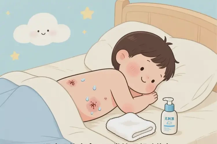 少兒肚子上長濕疹不管它會自己痊愈嗎(圖1)