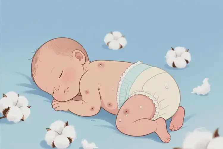 新生兒屁股上偶爾起濕疹不管它會自己自愈嗎(圖2)