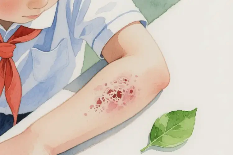 小學(xué)生手臂上長濕疹不管它會(huì)自己好嗎(圖1)