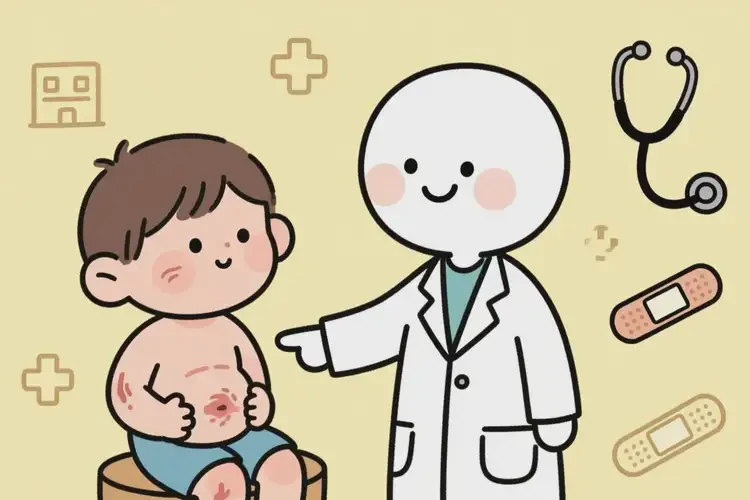 孩子肚子上经常起湿疹不管它会自己痊愈吗(图1)