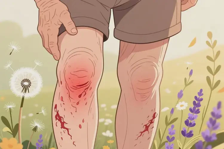 老年人大腿長濕疹不管它會(huì)自己自愈嗎(圖2)