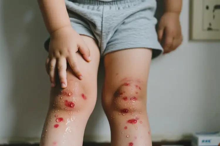 小孩大腿出現(xiàn)濕疹不管它會自己痊愈嗎(圖2)