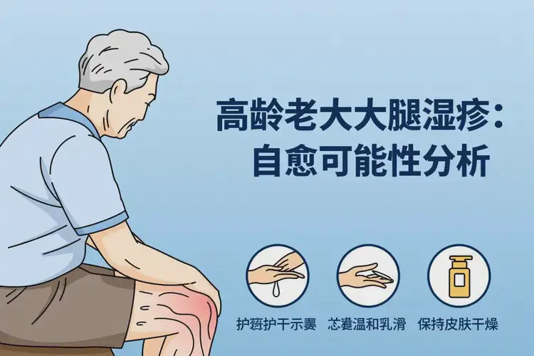 高齡老人大腿上出現(xiàn)濕疹不管它會(huì)自己自愈嗎(圖2)