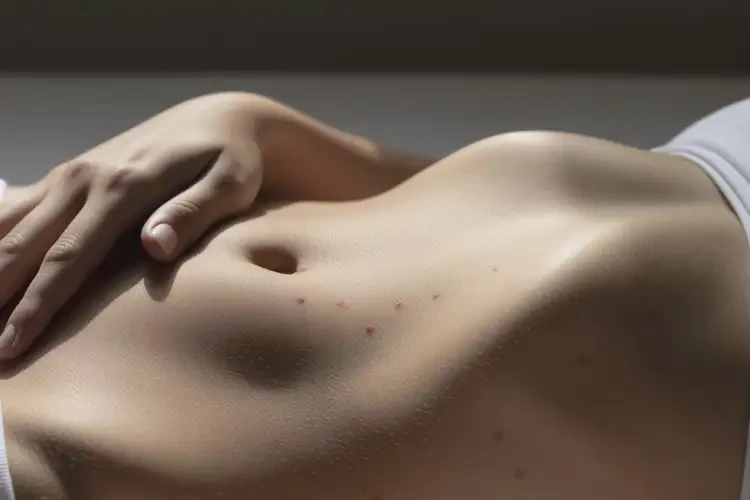 女生肚子上偶爾長濕疹不管它會(huì)自己自愈嗎(圖2)