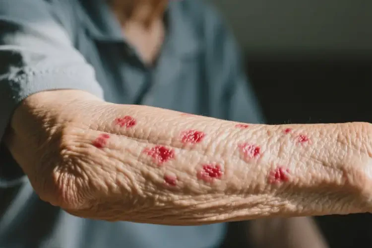 老年人手臂上經(jīng)常長濕疹不管它會(huì)自己痊愈嗎(圖4)