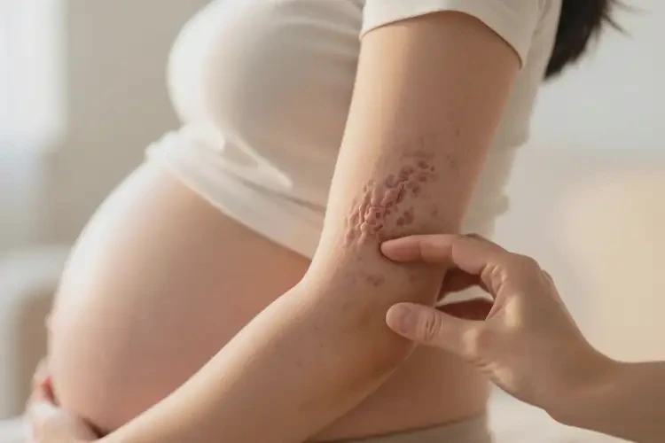 孕婦手臂經(jīng)常起濕疹能夠徹底治愈嗎(圖1)