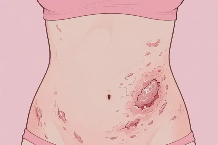 女性肚子长湿疹不管它会自己痊愈吗(图3)