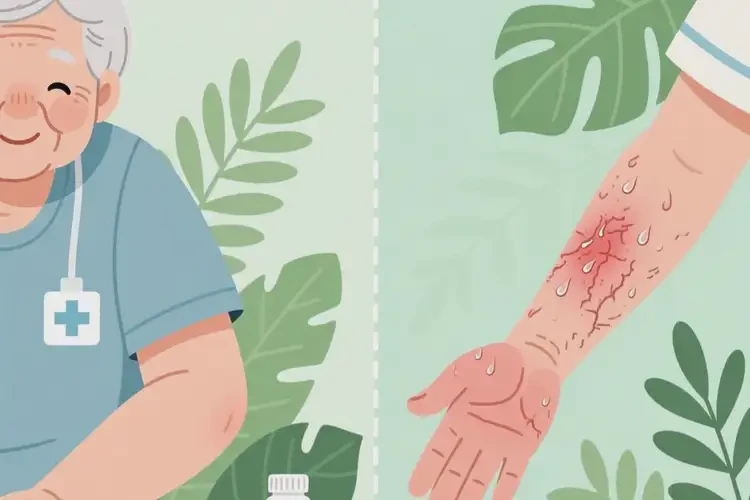 老年人手臂容易起濕疹不管它會(huì)自己痊愈嗎(圖3)