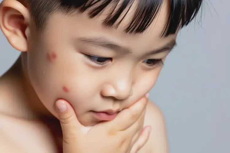 孩子脸上偶尔长湿疹不管它会自己自愈吗(图1)