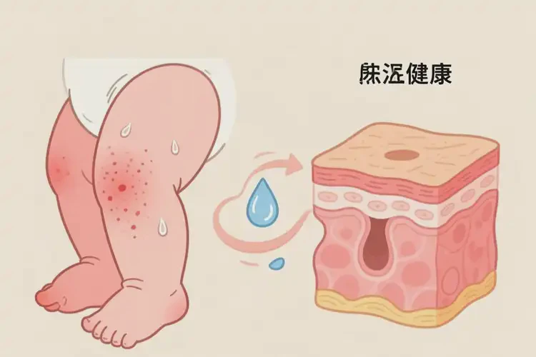 小兒大腿上有濕疹可不可以徹底自愈(圖2)