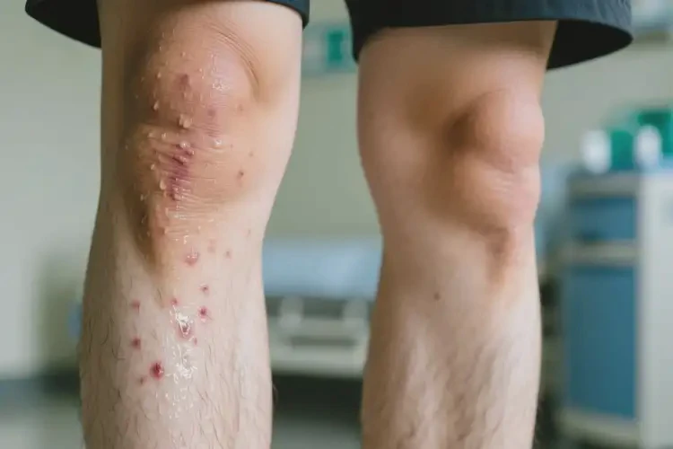 男生小腿出濕疹可以徹底自愈嗎(圖1)