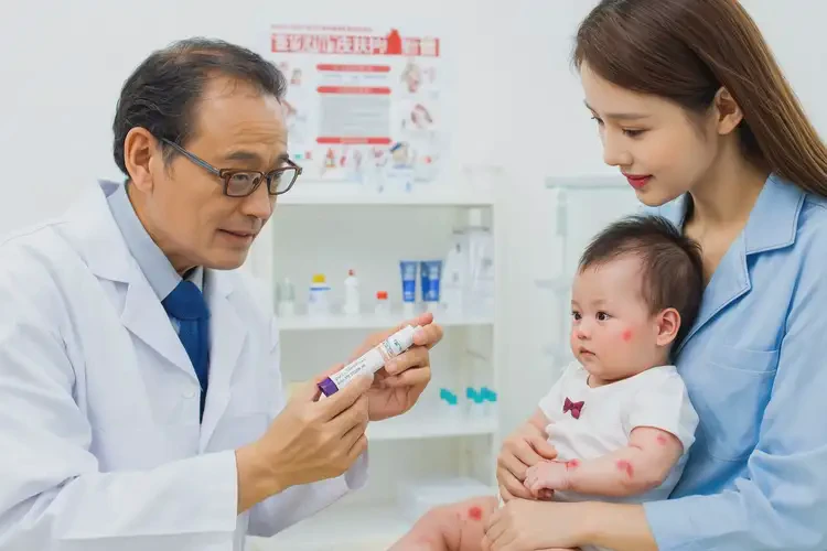 嬰兒臉上有濕疹能靠自己自愈嗎(圖2)