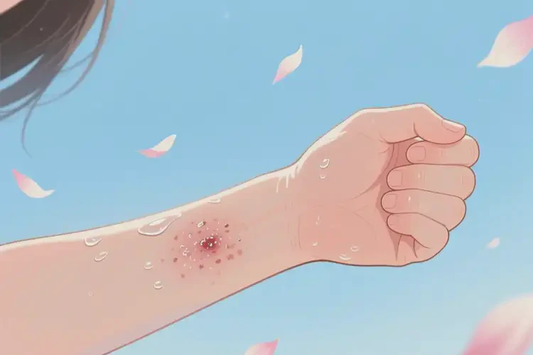 女生手臂出現(xiàn)濕疹不管它會自己自愈嗎(圖2)