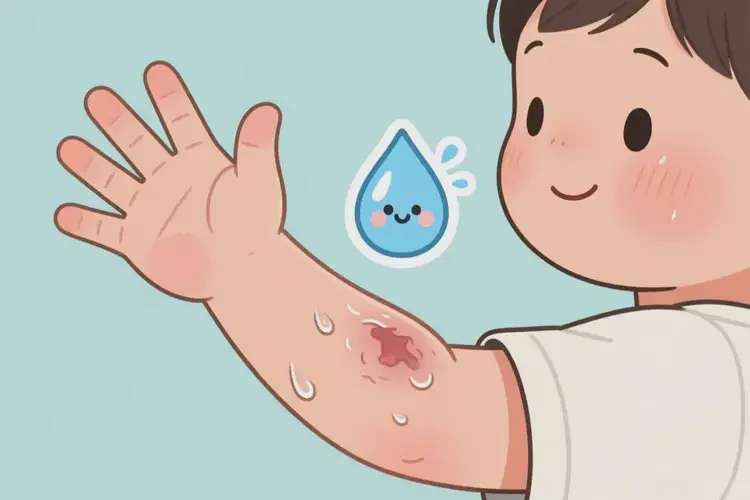 孩子手臂上容易长湿疹能够彻底治愈吗(图1)