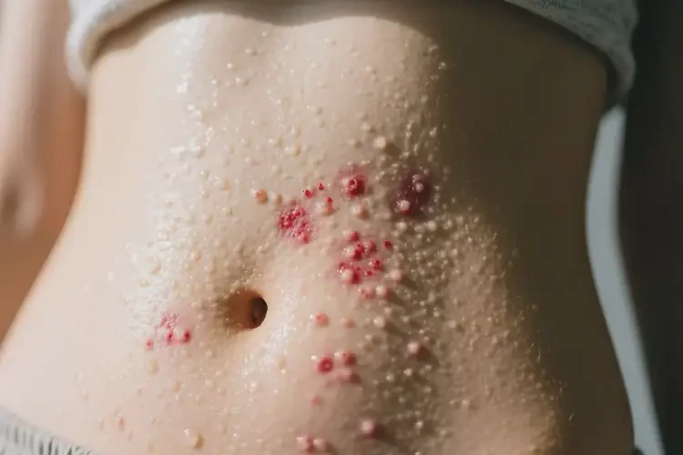 女生肚子上有濕疹能夠徹底治愈嗎(圖3)