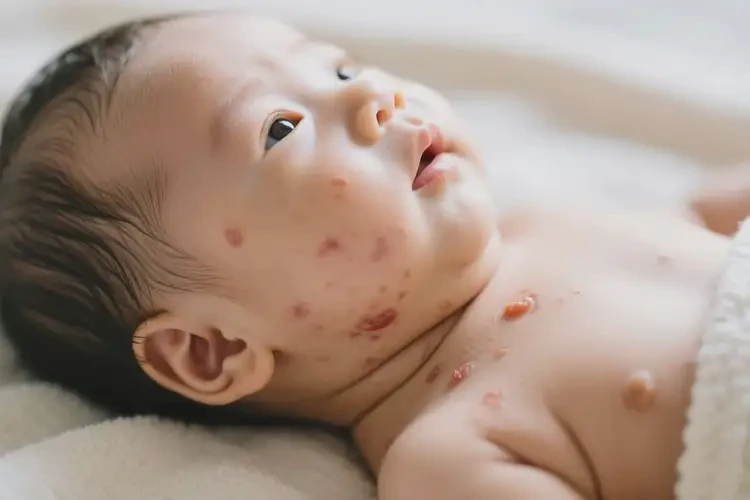 寶寶脖子上起濕疹不管它會自己痊愈嗎(圖4)